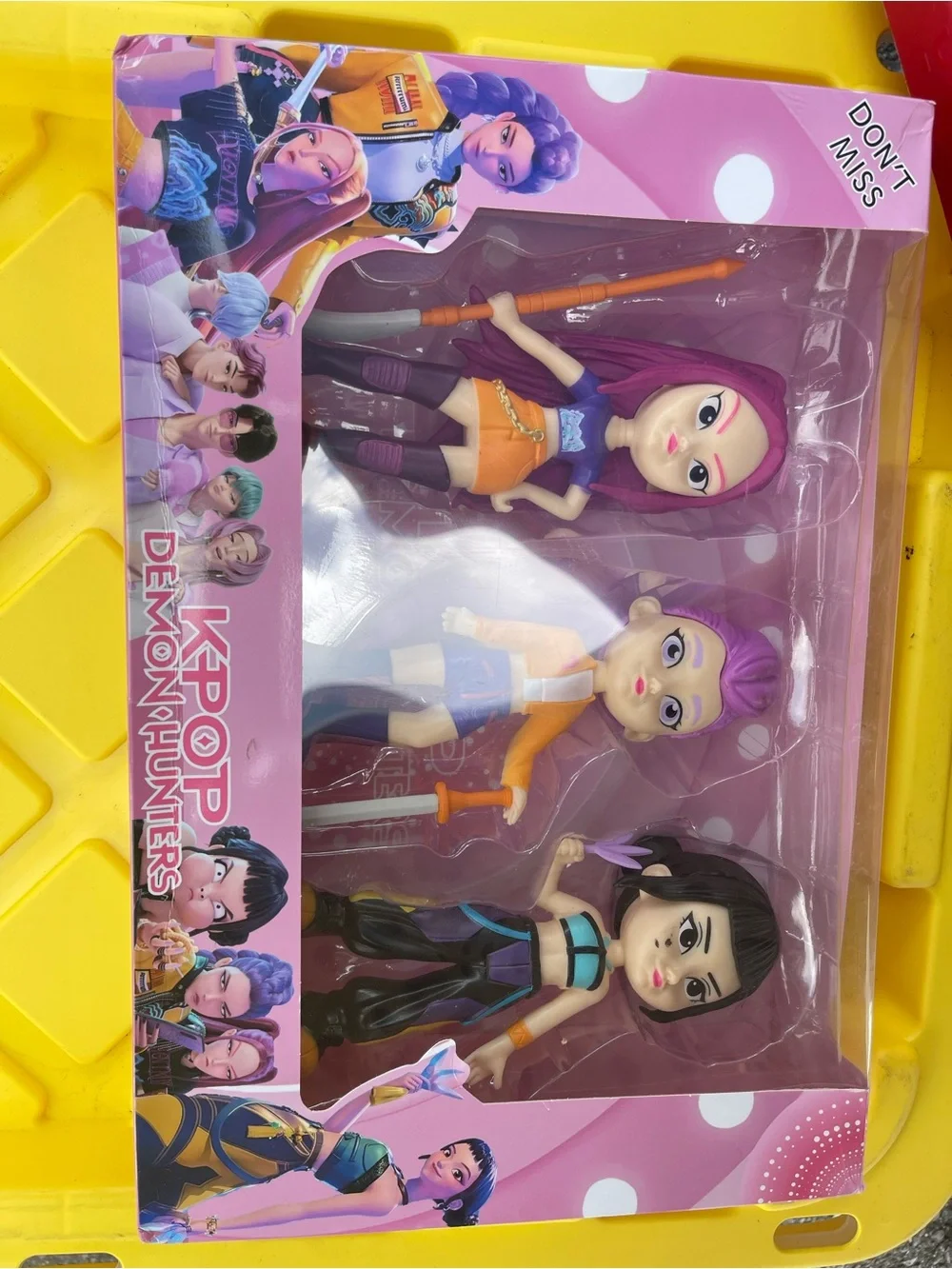 K-Pop Demon Hunters 3-Pack Fashion Dolls - Pink & Purple